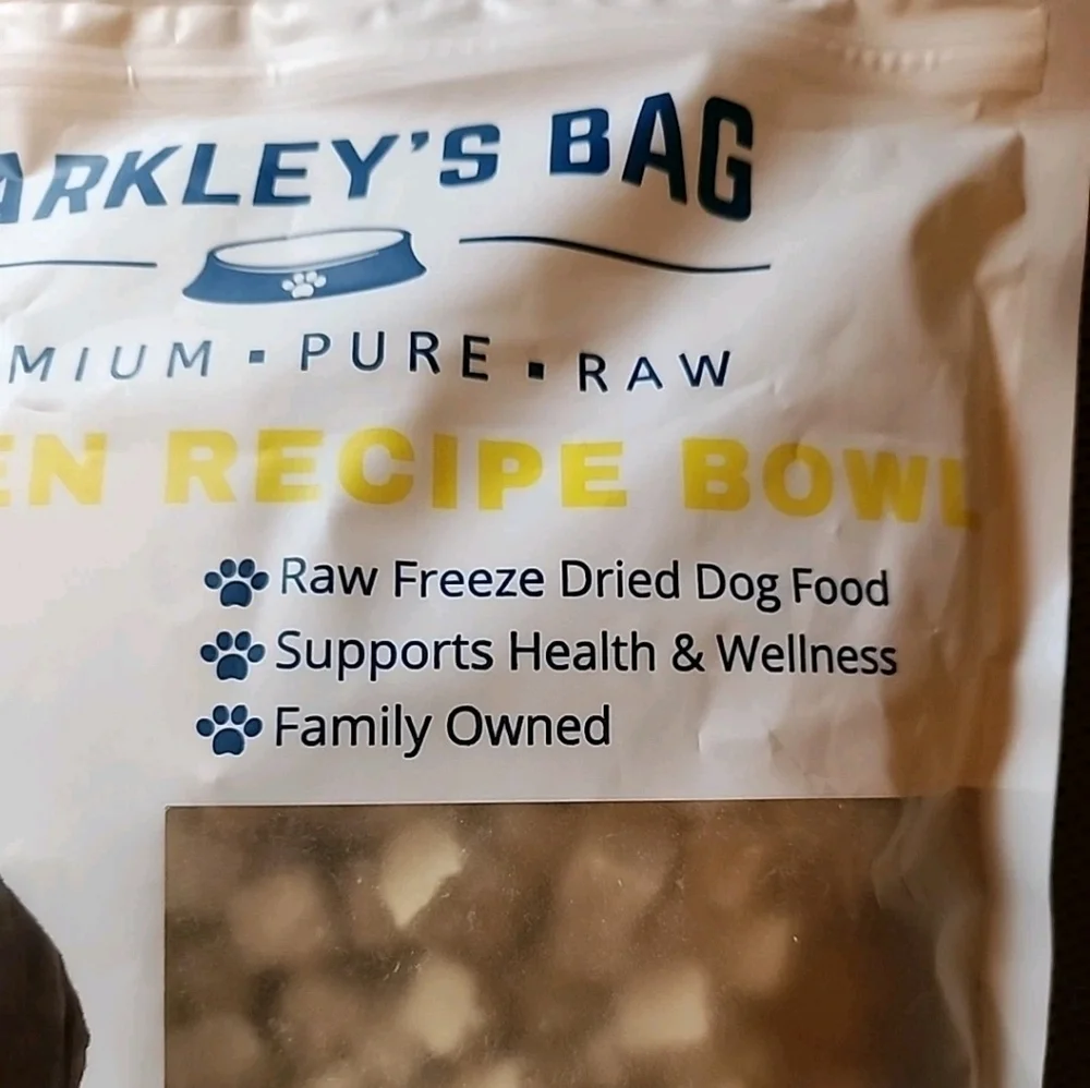 Barkley Bag Premium Pure Raw Dog Food - NEW in sealed bag = 16 oz bag